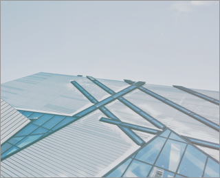 Glass ceiling panels